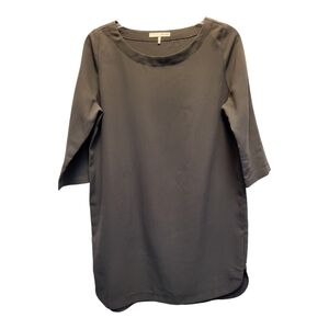 OAK + FORT Gray Green Sheath Mini Dress w/ 3/4 Sleeves Bateau Neckline-Size XS